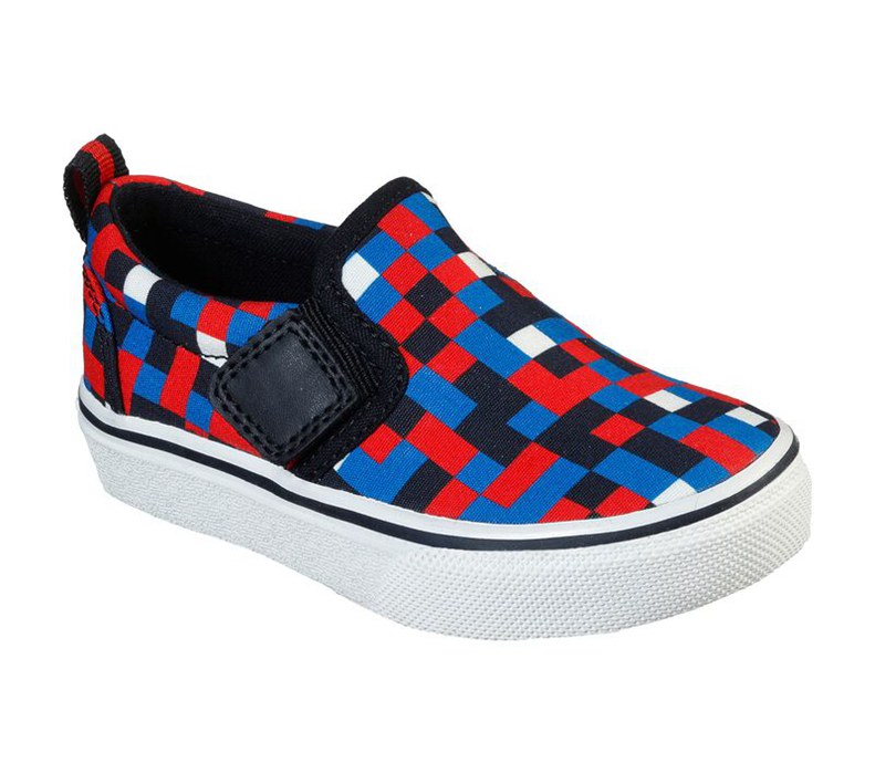 Skechers Skech-Craft: Street Fame - Zamblox - Boys Slip On Shoes Red/Blue [AU-GC3308]